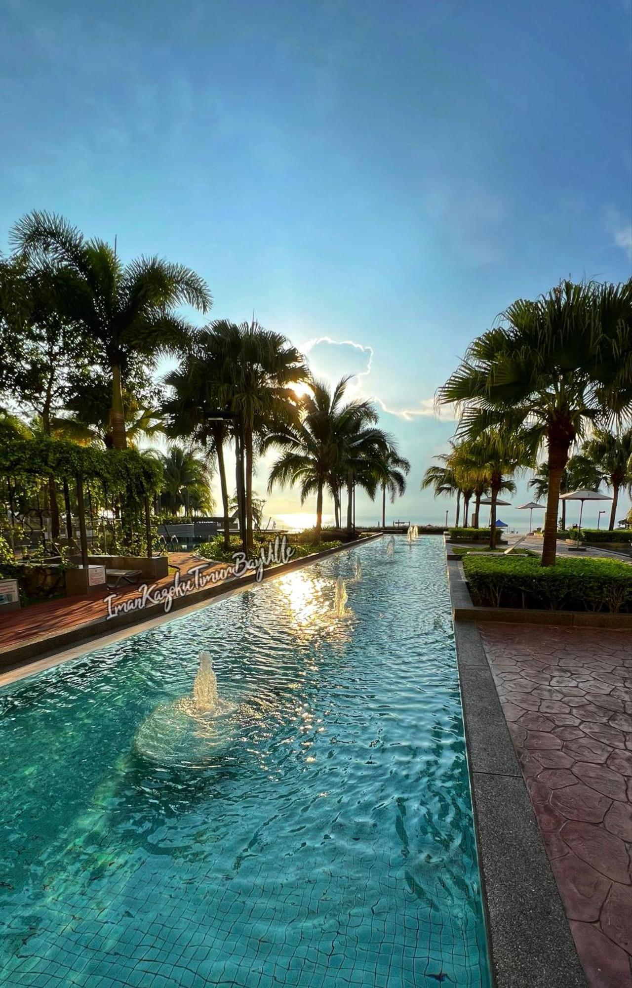 Sea View & Pool View & Wifi & Netflix At Iman Kazoku Timurbay Ville Studio 2Bdr Kuantan Exterior photo