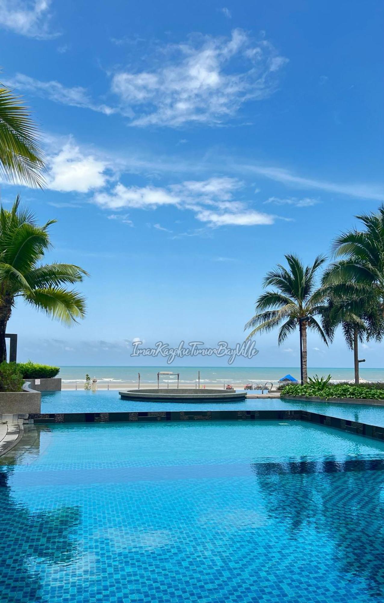 Sea View & Pool View & Wifi & Netflix At Iman Kazoku Timurbay Ville Studio 2Bdr Kuantan Exterior photo