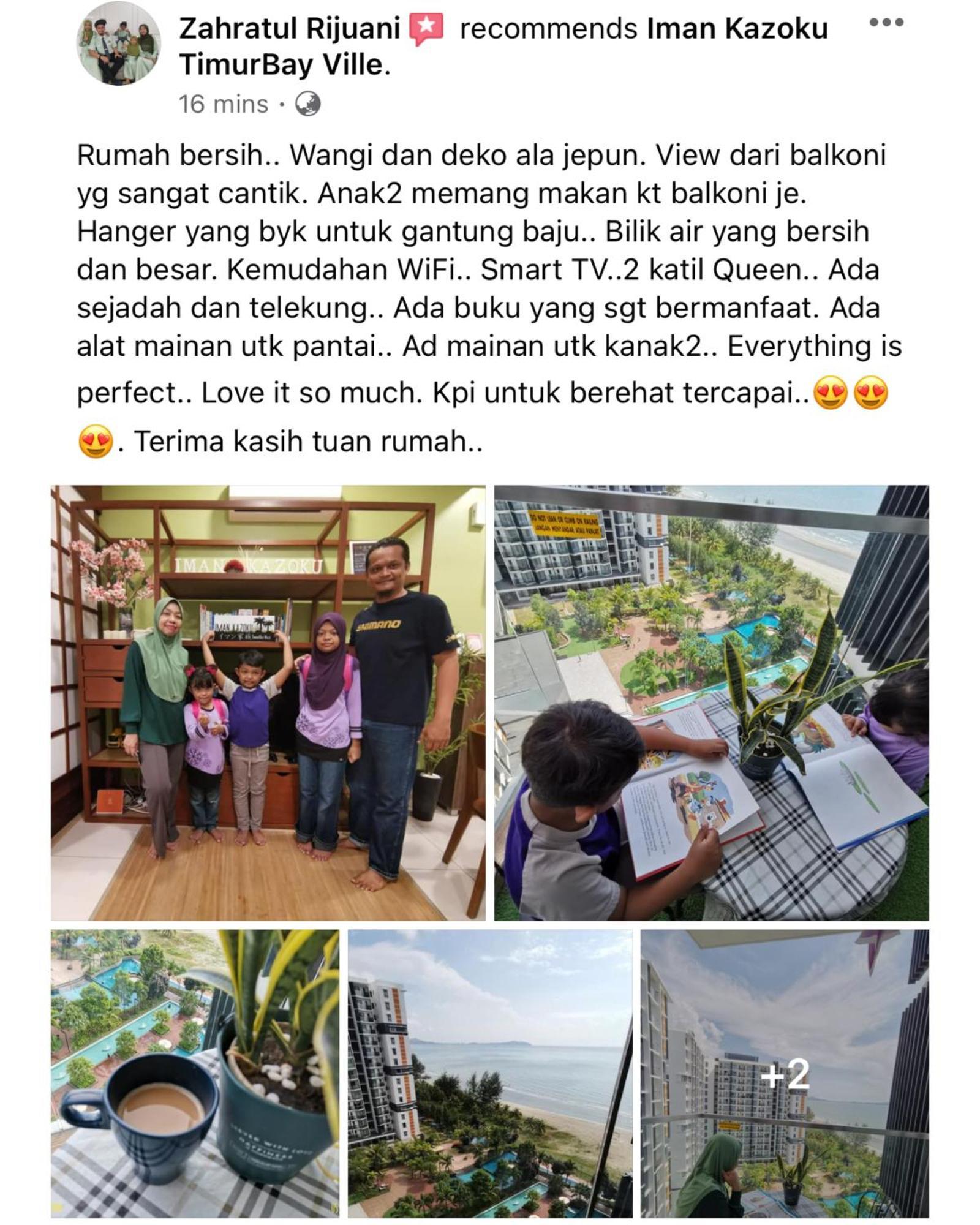 Sea View & Pool View & Wifi & Netflix At Iman Kazoku Timurbay Ville Studio 2Bdr Kuantan Exterior photo