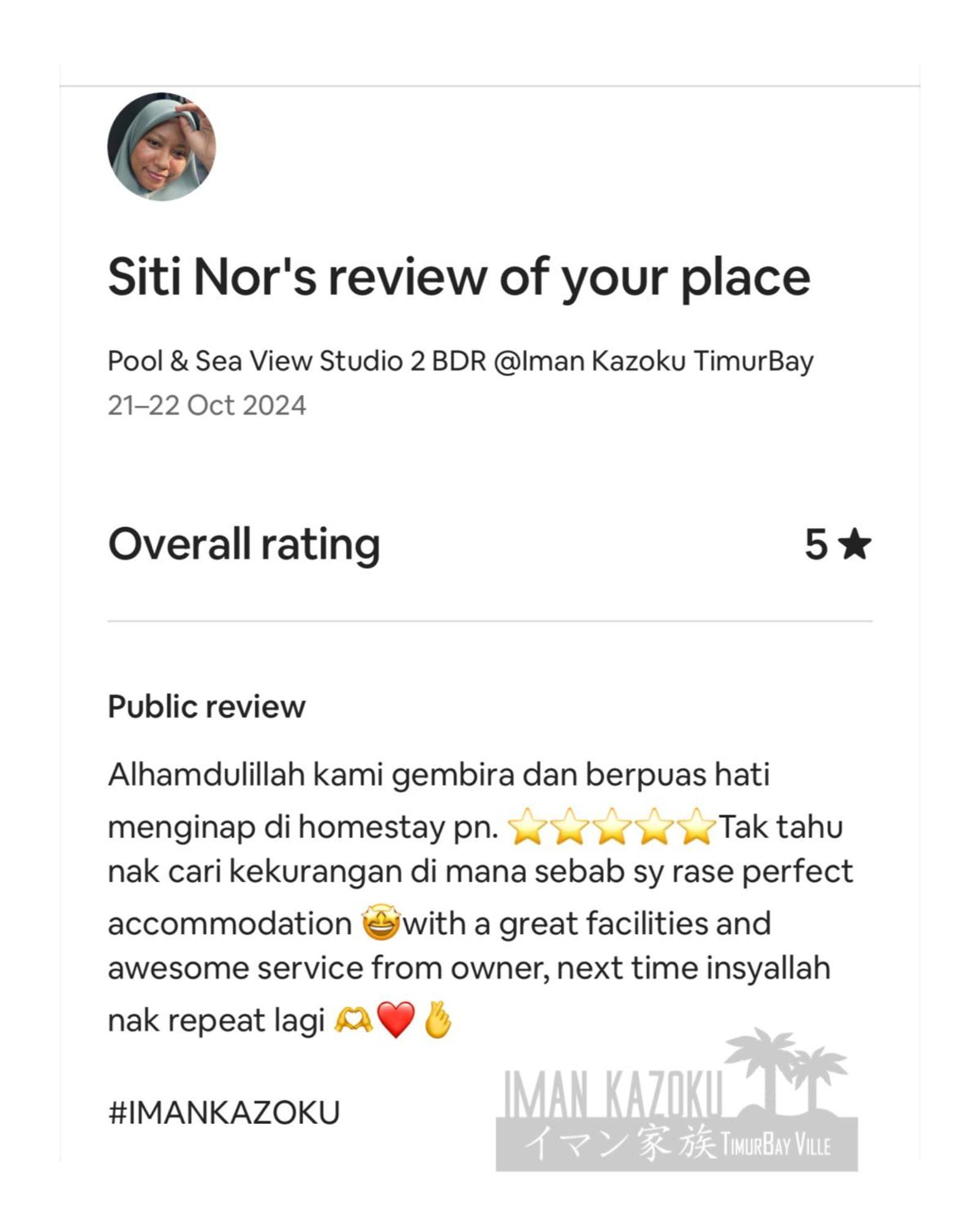 Sea View & Pool View & Wifi & Netflix At Iman Kazoku Timurbay Ville Studio 2Bdr Kuantan Exterior photo