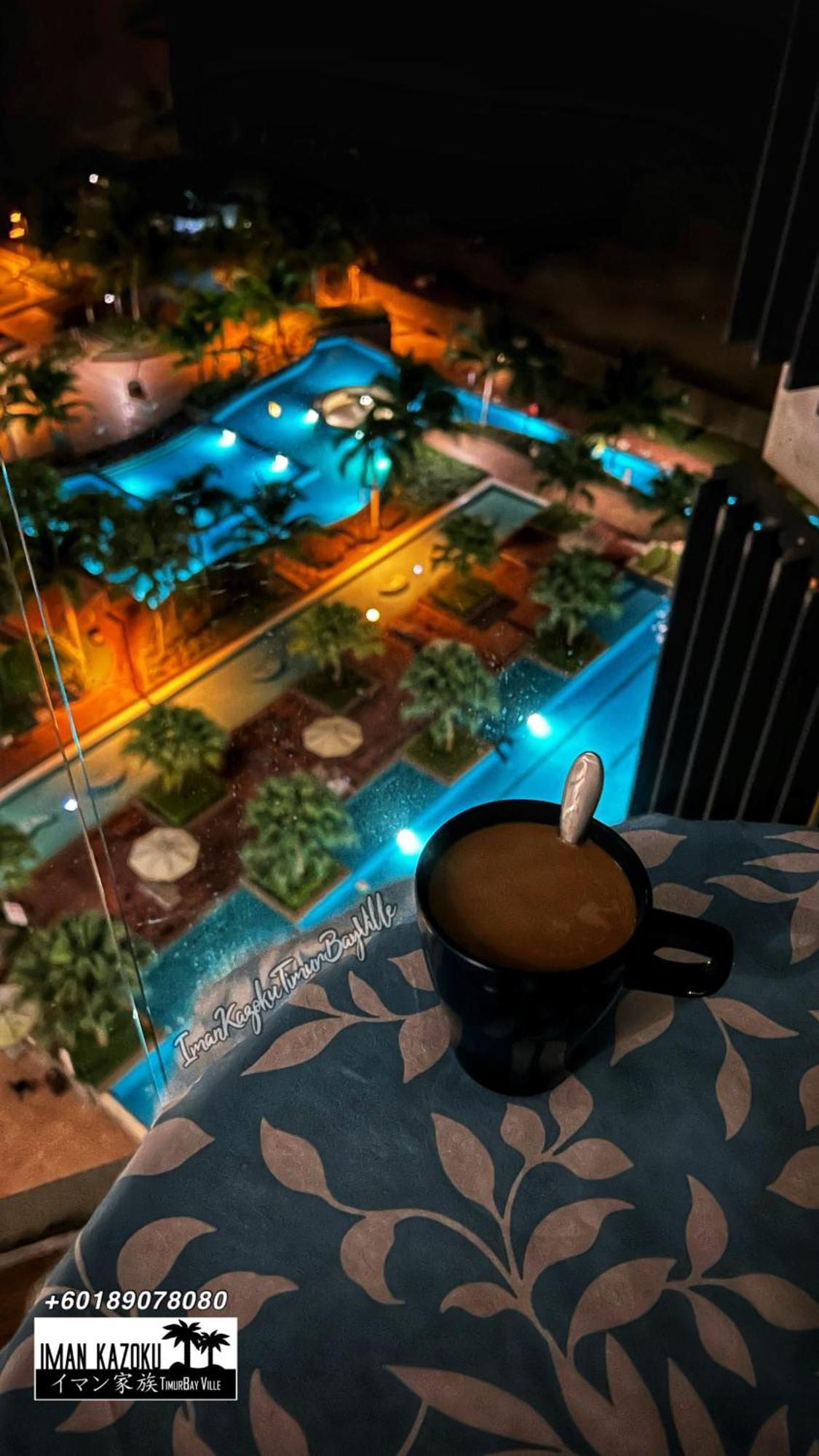 Sea View & Pool View & Wifi & Netflix At Iman Kazoku Timurbay Ville Studio 2Bdr Kuantan Exterior photo