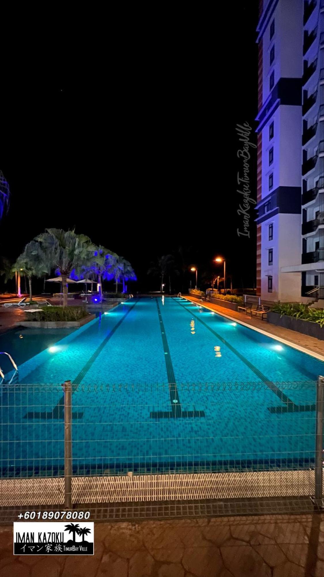 Sea View & Pool View & Wifi & Netflix At Iman Kazoku Timurbay Ville Studio 2Bdr Kuantan Exterior photo