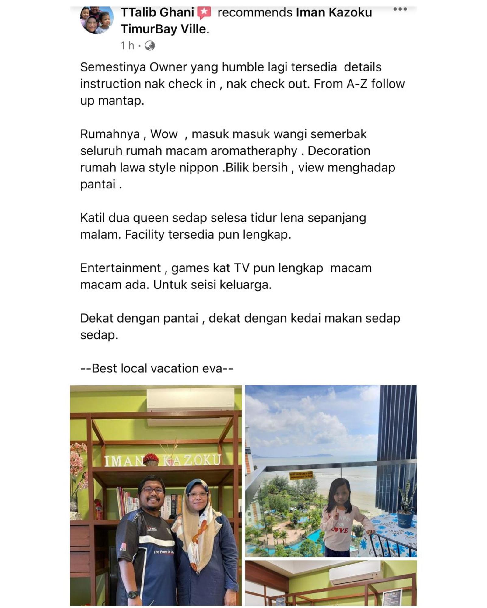 Sea View & Pool View & Wifi & Netflix At Iman Kazoku Timurbay Ville Studio 2Bdr Kuantan Exterior photo